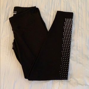 Old Navy Active Black Leggings with Dot Accent